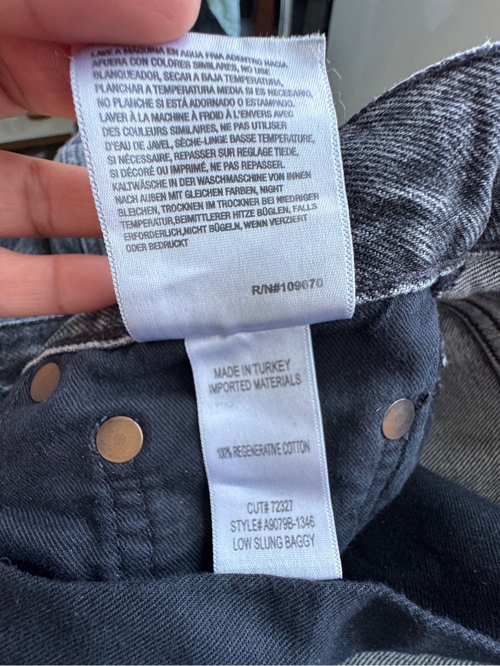 AGOLDE Low Slung Baggy Jeans Size 22 - Picture 15 of 16